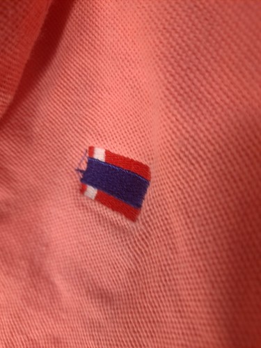 Vintage Givenchy Activewear 100% Peach Pink Cotton Golf Polo Shirt Men's Large - Picture 8 of 11