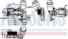 Nissens Engine Oil Cooler for Mercedes Benz GLC250d 4Matic 2.1 Jun 2015-Apr 2020