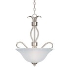 Satin Nickel Three Light Pendant from the Basix Collection