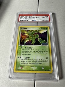 *POP 21* Pokemon Scyther EX Unseen Forces Reverse Holo #46 PSA 10 Gem Mint