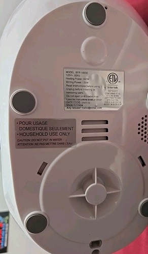 Evla's BFP-1800E Fabricante de Alimentos para Bebés Procesador de Alimentos Licuadora Molinillo Vaporizador - Imagen 10 de 16