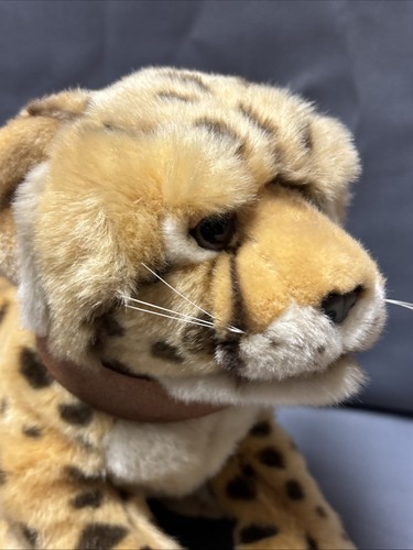 Magnussen Home sehr seltener Gepard Plüsch SOS realistisch mit Halsband Save Our Space - Bild 12 von 15