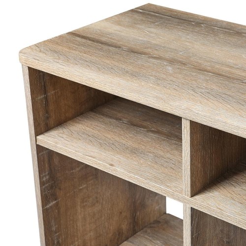 Radius 30.5 in. Coastal Oak Rectangle Wood Console Table with 4 Square Cube - Picture 4 of 9