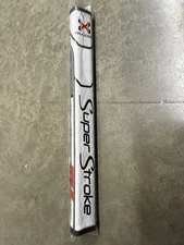 1 BRAND NEW SuperStroke Traxion Flatso 1.0 Putter Grip ( White/Red /Grey )