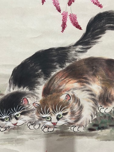 Famous calligrapher and painter (Lang Shining) cat play painting - Picture 2 of 8