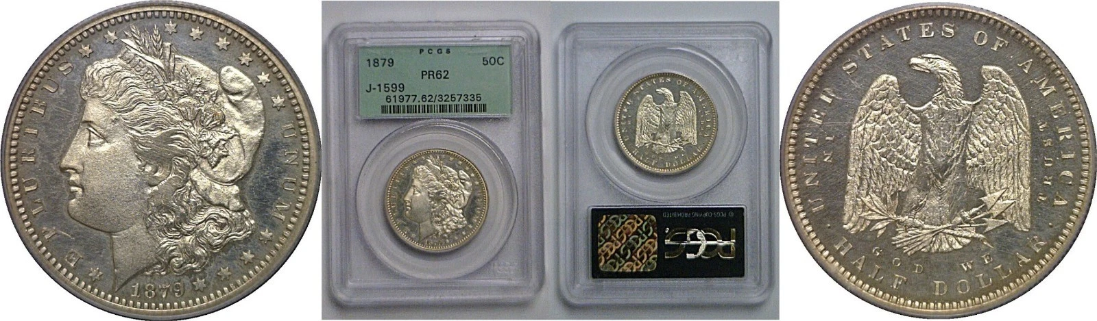 1879 Pattern Morgan Half Dollar Judd-1599 PCGS PR-62