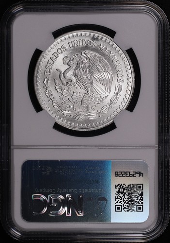 1993-Mo Mexico Silver Libertad 1 Onza NGC MS-69 - Picture 2 of 2