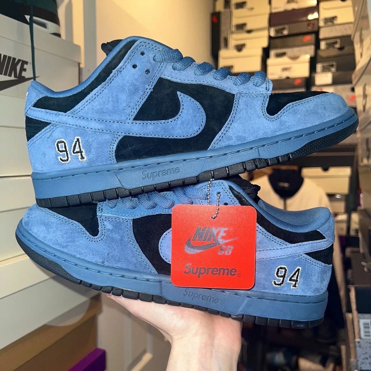 Supreme × Nike SB Dunk Low OG\"Blue\" Nike Supreme Dunk Low REVIEW + On Foot - YouTube