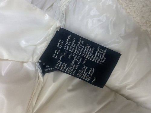 Chaqueta acolchada SAM Gigi plumón relleno abrigo metálico plateado borde cordero talla pequeña - Imagen 8 de 8