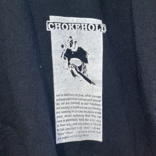 Chokehold Vintage Y2K Bloodlink Records Shirt XL SXE SSD Hardcore Punk Band Tees - Picture 5 of 6