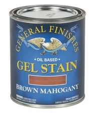 General Finishes Oil Base Gel Stain, 1 Quart, Brown Mahogany