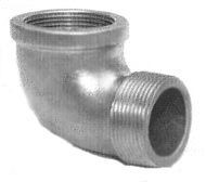 Midland Industries 65163 1/2" Black Malleable 90Â° Street Elbow 150 LB NPT