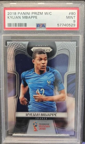 2018 Panini Prizm FIFA World Cup Kylian Mbappe #80 PSA 9 #MP07 France