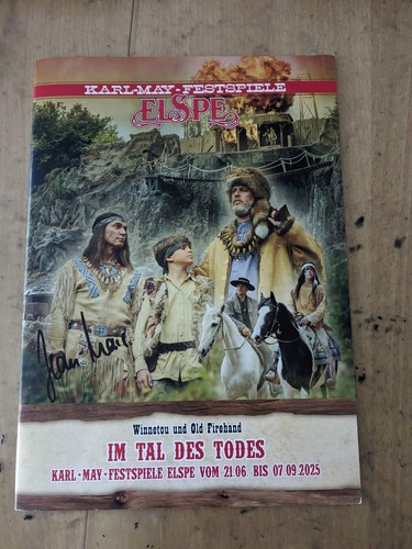 Orginales Autogramm. Winnetou. Elspe. Jean Marc Birkholz. 2025. Programm Heft