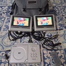 Kawasaki PVS1965 Dual LCD Screen Mobile Portable DVD Player W/ Remote  Case