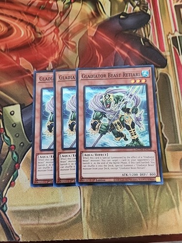 3x Gladiator Beast Retiari - MZTM-EN070 - 1st Super Rare NM Yugioh
