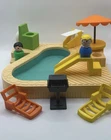 Fisher-Price Vintage Little People Pool With Accessories - Complete Diving Board