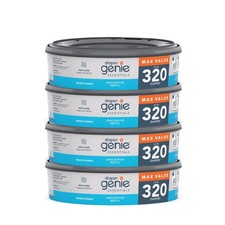 Diaper Genie Diaper Pail Round Refills,Holds up to 1280 Newborn Diapers, 4 Pack