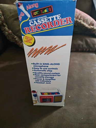 Vintage Fisher Price Kid resistente lettore cassette registratore + microfono canta lungo - Foto 6 di 7