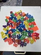 Mixed Lot Of Magnetic Alphabet Letters And Numbers AS IS" GREAT TEACHING AID "