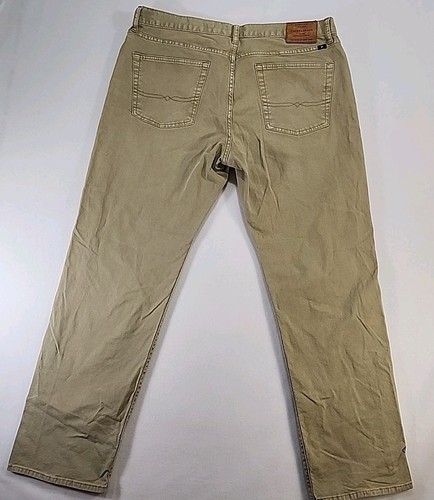 Vintage Lucky Brand 363 Straight Jeans Mens 38x32 Brown Khaki Denim Rugged - Picture 5 of 8