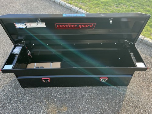 Brand newWEATHER GUARD FullSize Low Profile Steel Saddle Box Gloss Black Finish. - Picture 1 of 7