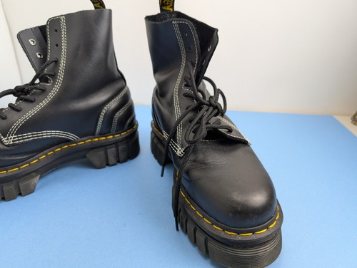 Doc Martens Audrick Black Leather Platform Boots Womens Size 9 - Picture 4 of 15