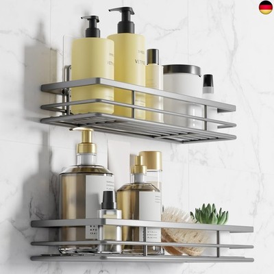 Duschablage Ohne Bohren 2 Stück Duschregal Duschkorb Badezimmer Organizer