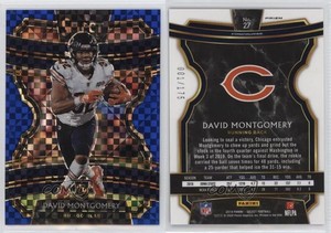 2019 Panini Select Concourse Blue Prizm /175 David Montgomery #27 Rookie RC