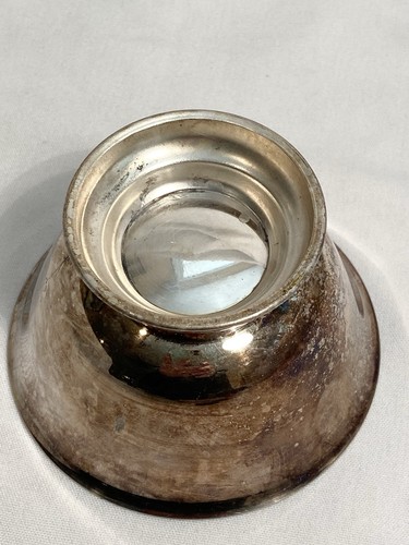 Camp Lejeune Open 1970 Silver Plate? Bowl MI Italy Rifleman Trophy Medallion - Bild 4 von 4