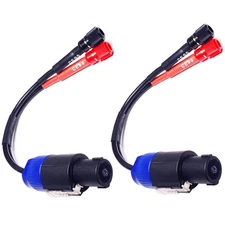 CNCESS CESS-089 Speakon Plug to Female Banana Jack Speaker Cable, Accept Bana...