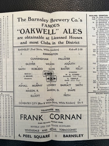 4.1.1947. Barnsley v Coventry City, (Div 2). - Picture 2 of 2