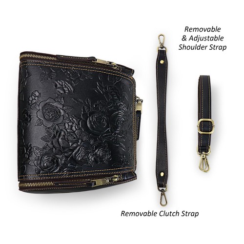 Crossbody Bag for Women Leather Top Handle Tote Purses Vintage Satchels Handb... - Picture 6 of 6