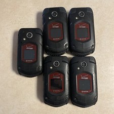 Lot (5) 3G Kyocera Duraxv Plus E4520 PTT Basic Flip Phone Verizon Page Plus
