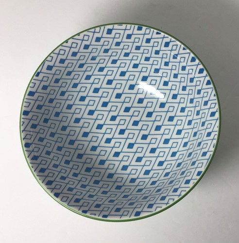 Dover and York Green, Blue And White Cereal Rice Ramen Soup Salad Bowl 6” EUC - Picture 3 of 6