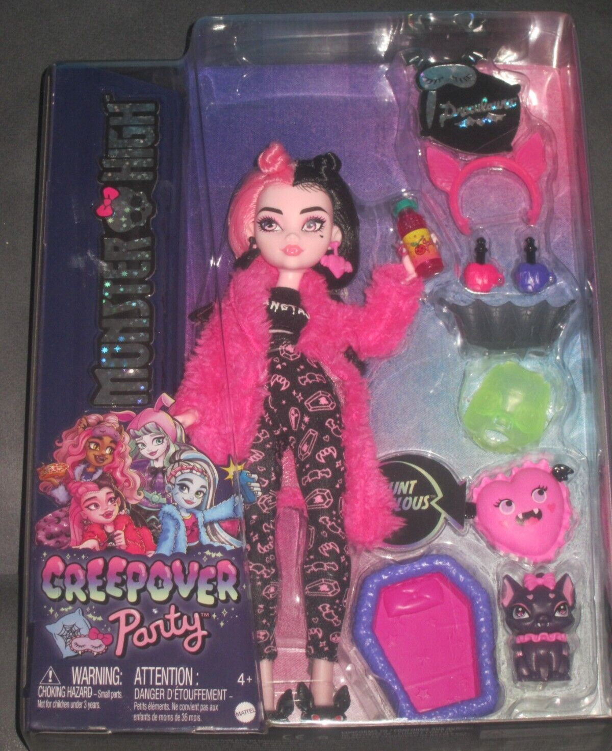 Monster High Doll, Frankie Stein with Accessories and Pet, Posable Fashion  Doll with Blue and Black Streaked Hair