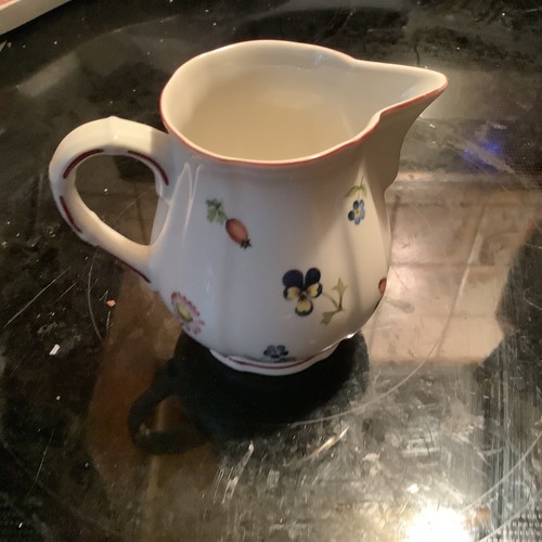 Villeroy & Boch PETITE FLEUR Creamer & Sugar w/Lid Germany - Picture 3 of 8