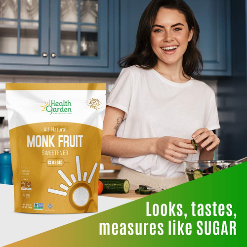 Monk Fruit Sweetener, Classic - Non GMO - Gluten Free - Sugar Substitute - Koshe - Picture 6 of 12