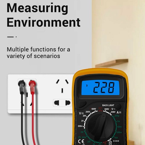 Digital LCD Multimeter Electrical Meter AC/DC Voltmeter Current OHM Multi Tester - Picture 7 of 19