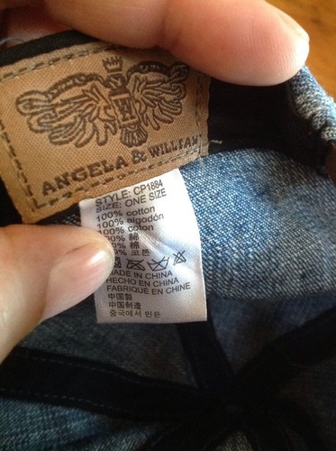 Angela & William Nieten Denim Mütze Glitzer Glitzer Baseball Stil: 1884 Einheitsgröße Baumwolle - Bild 12 von 12