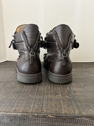 Giuseppe Zanotti Black-Out Matte Leather London Sneakers Men 43 EU 10 US - Picture 9 of 22