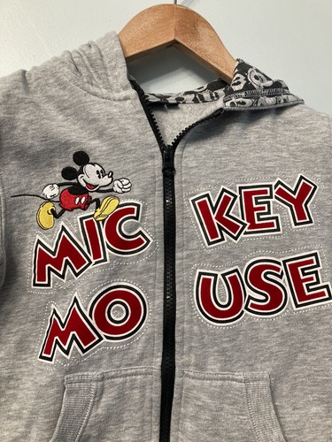 Disneyland París Niños Gris Mickey Mouse Cremallera Sudadera con Capucha Talla 8 - Imagen 3 de 8