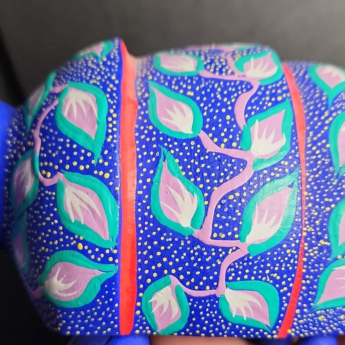 Hecho En Mexico Armadillo Folk Art Wood Carved Figure Painted Leovigildo Fabian - Bild 10 von 13