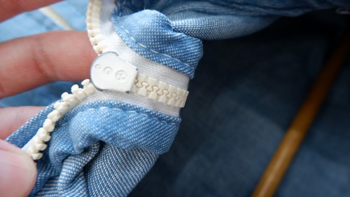 vintage USA 60s 70s WPL blue chambray talon zipper jacket RARE - Picture 9 of 14