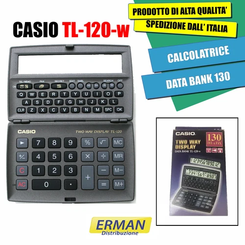 Casio TL-120-w Data Bank 130 Calculator - NEW - Tested with New Batteries