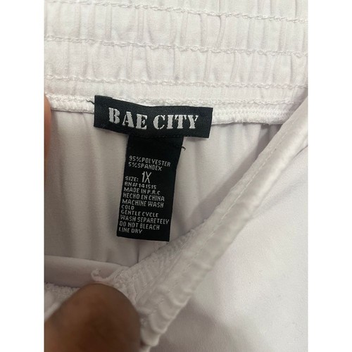 Bae city women's joggers leggings pants. White gold drawstring XL 1X - Picture 4 of 8