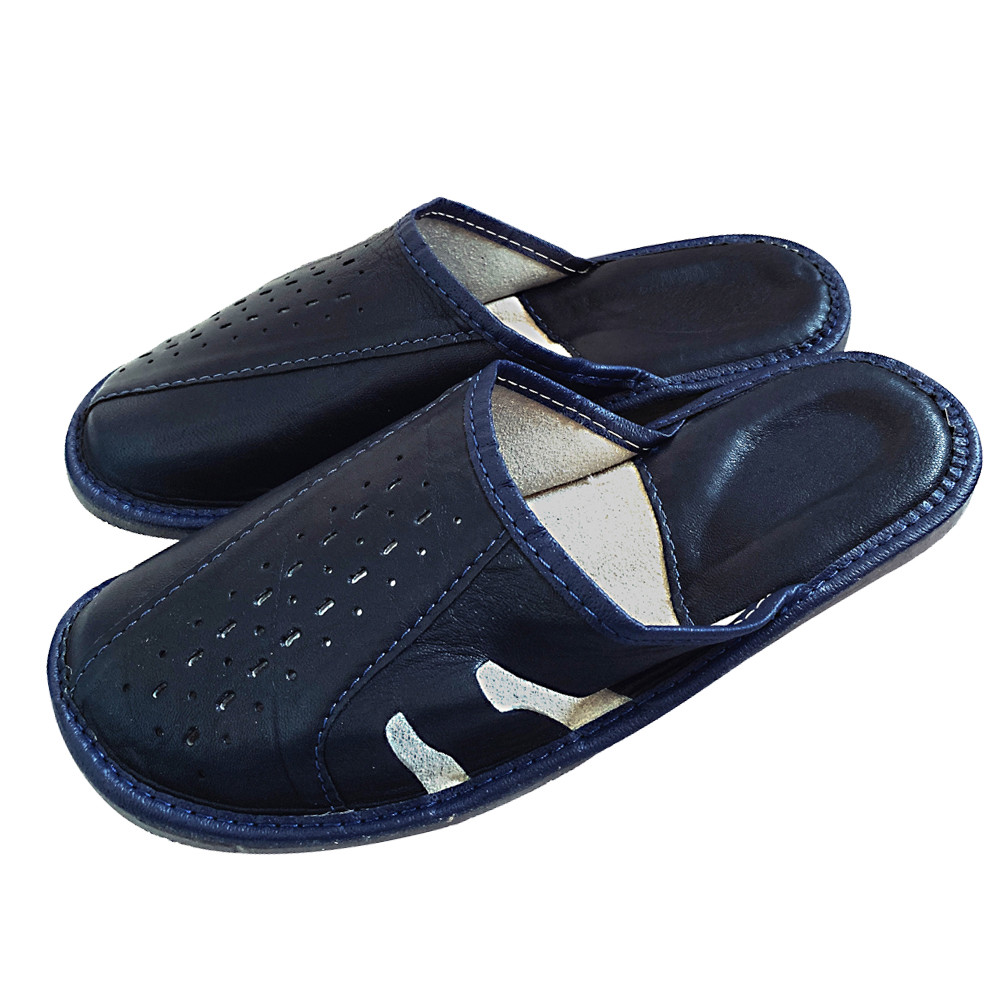 Navy blue store mules