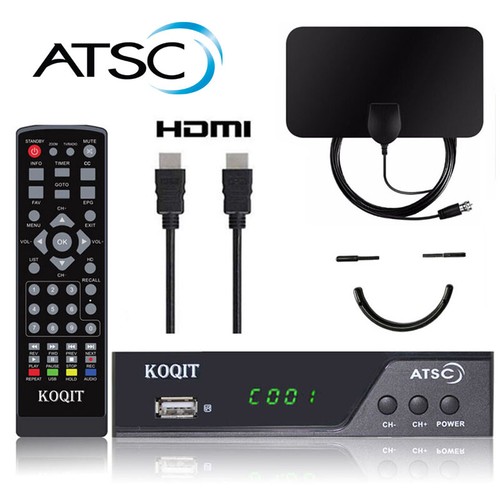 Antenne HDTV Atsc boîte convertisseur numérique DVB-C transparent QAM ATSC récepteur tuner TV - Photo 1 sur 10