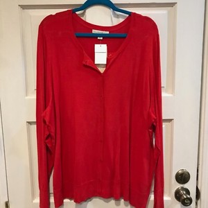 women's plus size red cardigan sweater