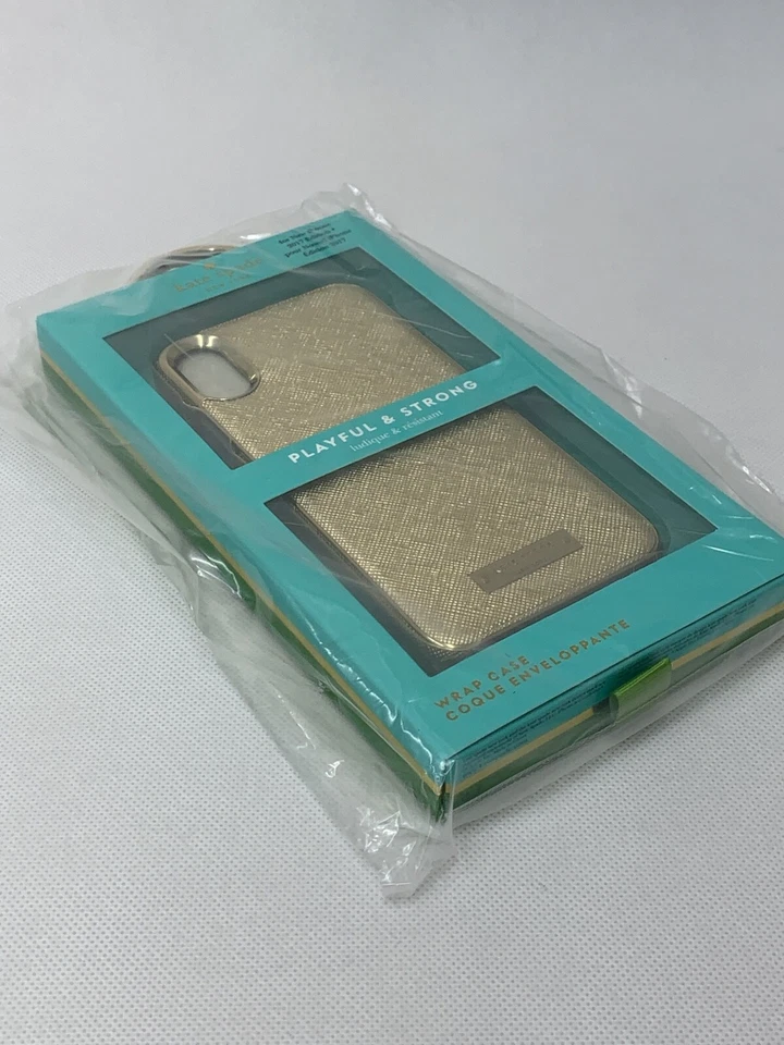 KATE SPADE NEW YORK Saffiano Gold Wrap Case for iPhone X/XS MSRP $49.99  - Image 3 of 4